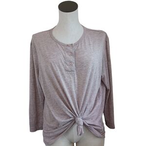 The Great. Sleep Top Long Sleeve Tee Shirt Henley Style Womens Medium